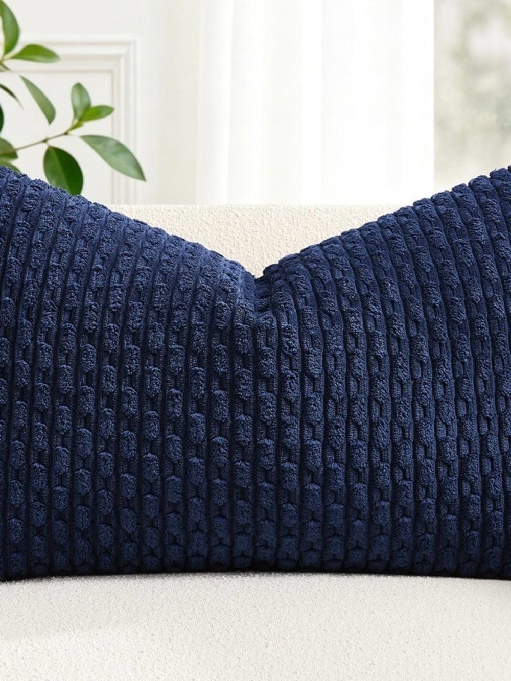 Navy Blue Pillow Cover 14x20 -